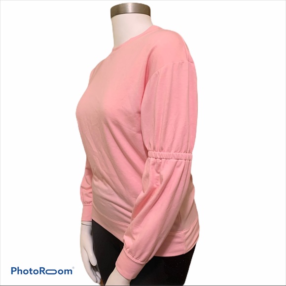 AVIA Cozy Blush Pink Pullover Balloon Sleeve Sweatshirt - Picture 3 of 5